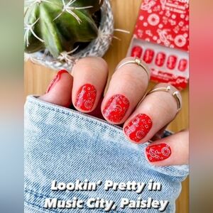 Paisley Red Nail Wraps